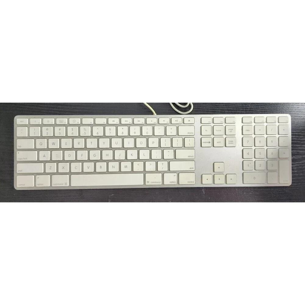 Genuine Apple USB Wired Keyboard with Numeric Keypad A1243 - TESTED WORKING
